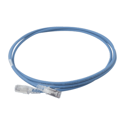 Patch Cord Siemon Blindado, F/UTP, 28 AWG, Ultradelgado, Categoría 6A, Azul, 1 metro