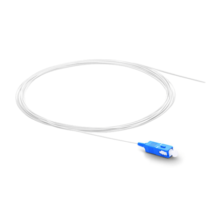 PIGTAIL FIBRA ÓPTICA MONOMODO G652 SIMPLEX CONECTOR LC CHAQUETA BLANCA PVC 0.9MM 1,5M